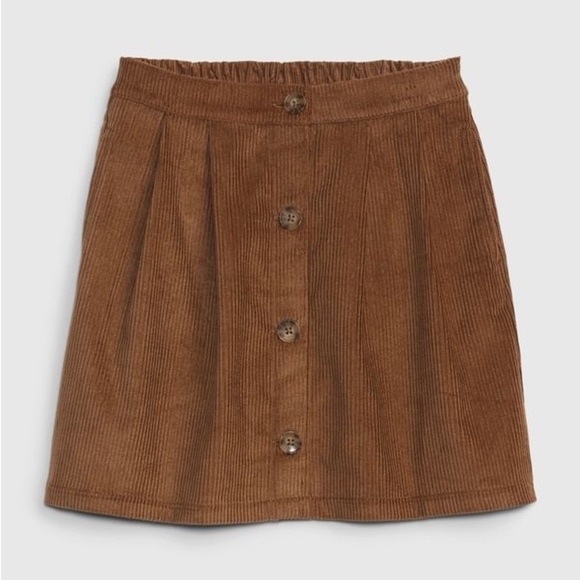 GAP Kids Pleated Corduroy Mini Skirt L 10-11 Sable Brown - Picture 1 of 6